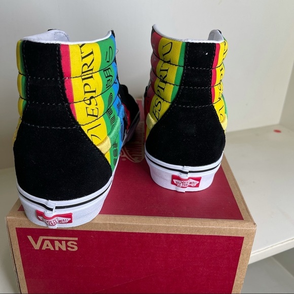 New! VANS Sk8 Hi Top Espiritu Mens Sz 11 Multi Color Skateboard Sneakers. - Picture 4 of 6
